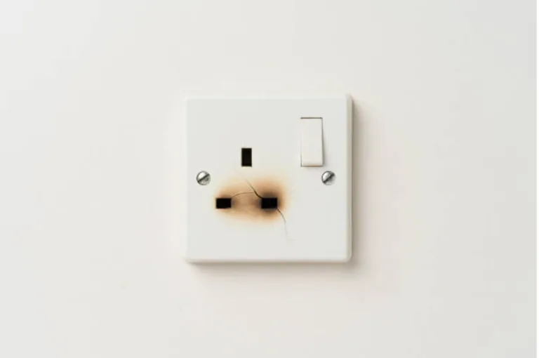 Damaged plug sock - home safety